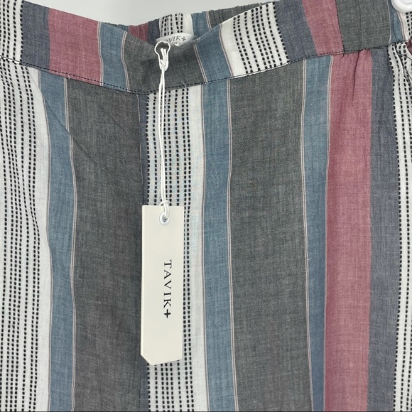 TAVIK NWT HANNAH PANTS RED BLUE STRIPE MEDIUM 100% COTTON - Picture 4 of 11